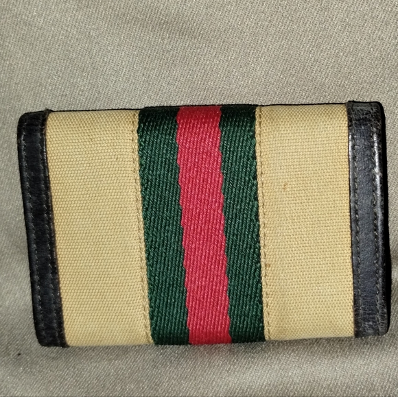 GUCCI KEY HOLDER CARD HOLDER SMALL WALLET ~ AUTHENTIC ~ UNISEX - Picture 4 of 13